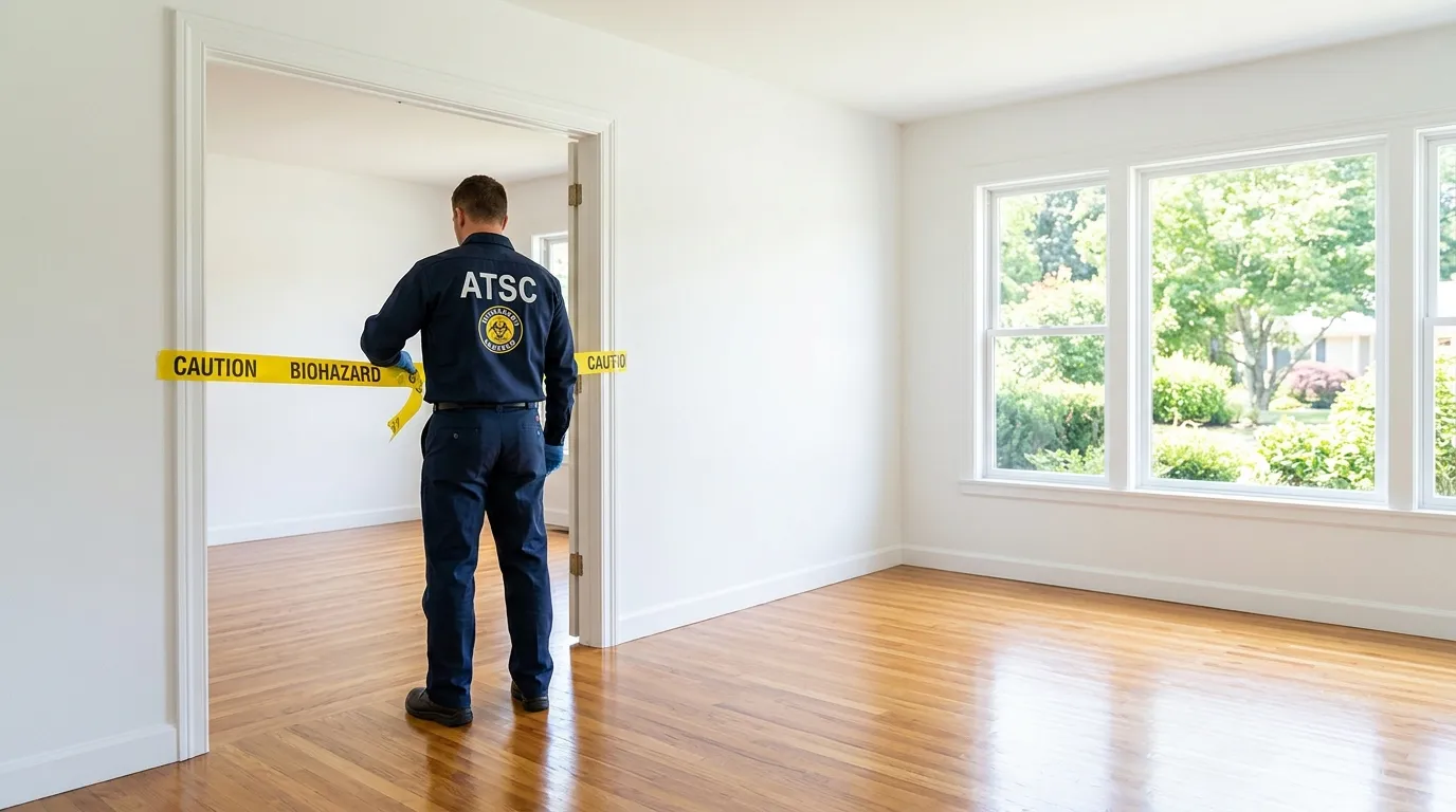 Certified biohazard cleanup crew performing Trauma Scene Cleanup in Randallstown